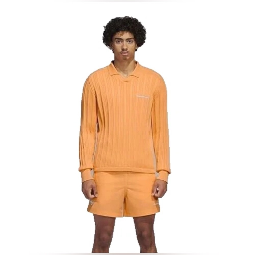 Adidas x Pharrell Human Race Knit LS Jersey Orange Men’s Size Large IC1405 NWT